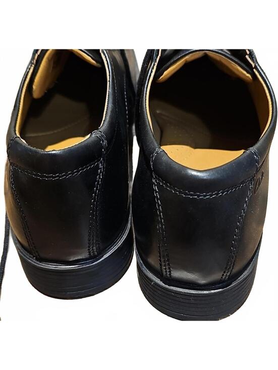 Clarks Collection Men\'s Black Leather Plain Lace Up Shoes 15770 Size 11M main image 6